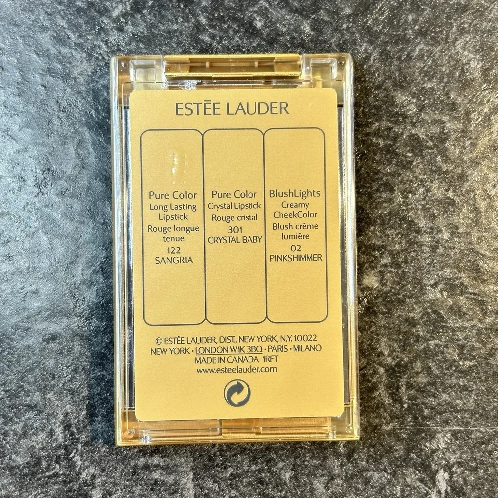 Estee Lauder Pure Color SANGRIA, Crystal‎ Baby Lipstick & PINK SHIMMER Blush